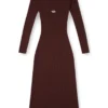 m-oloni Midi wool dress with inlay