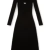 m-oloni Midi wool dress with inlay