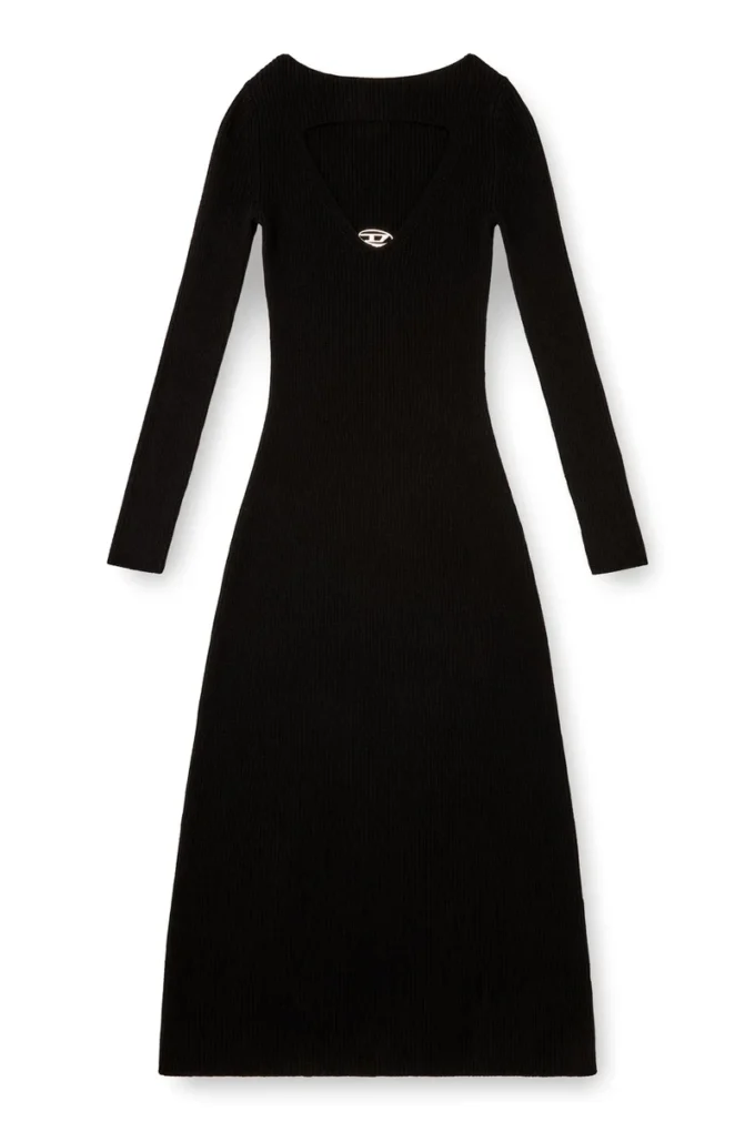 m-oloni Midi wool dress with inlay