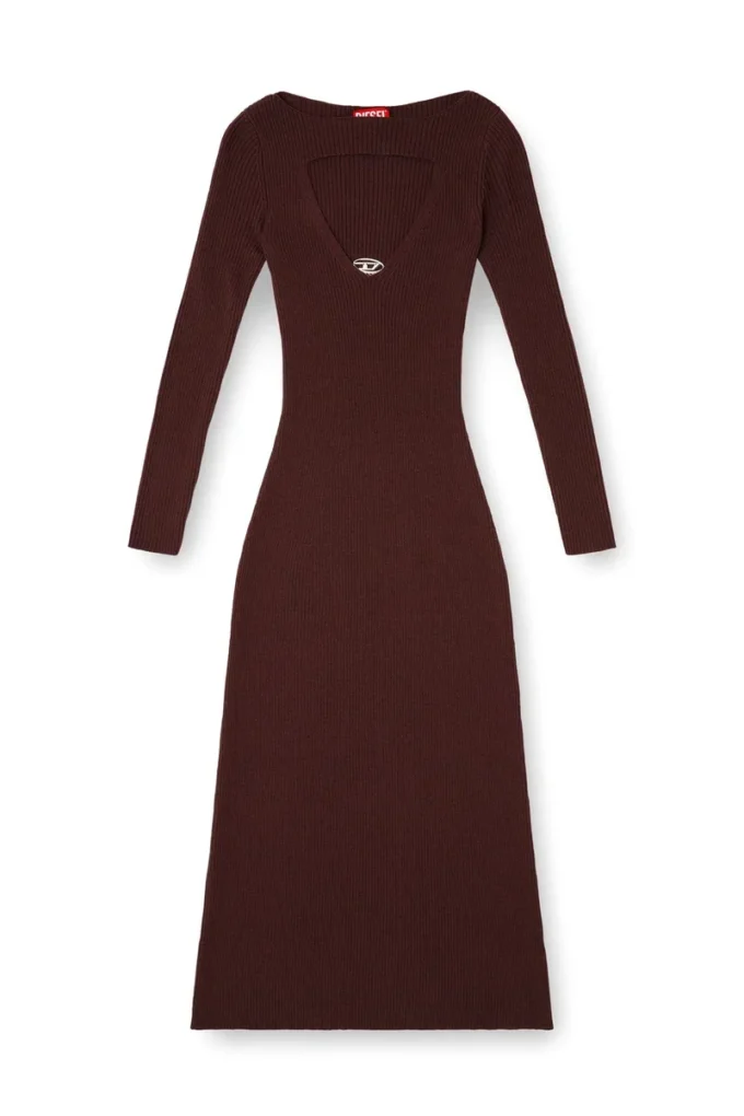 m-oloni Midi wool dress with inlay
