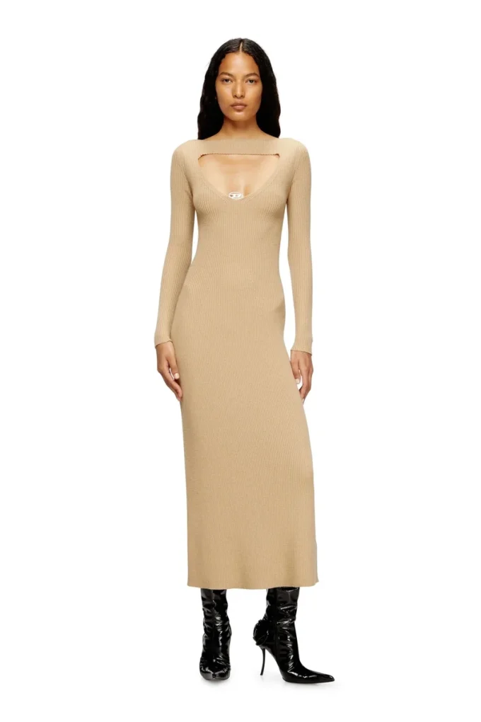m-oloni Midi wool dress with inlay m-oloni Midi wool dress with inlay