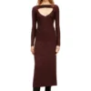 m-oloni Midi wool dress with inlay