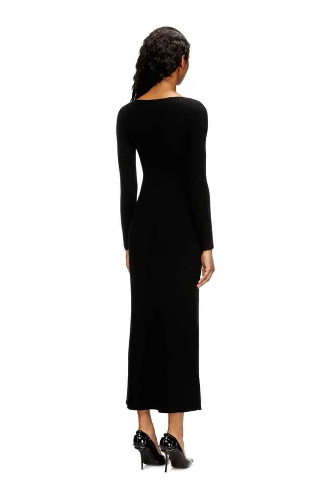 m-oloni Midi wool dress with inlay