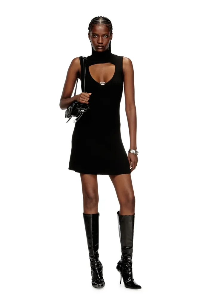 m-oloni-short Mini wool dress with inlay m-oloni-short Mini wool dress with inlay