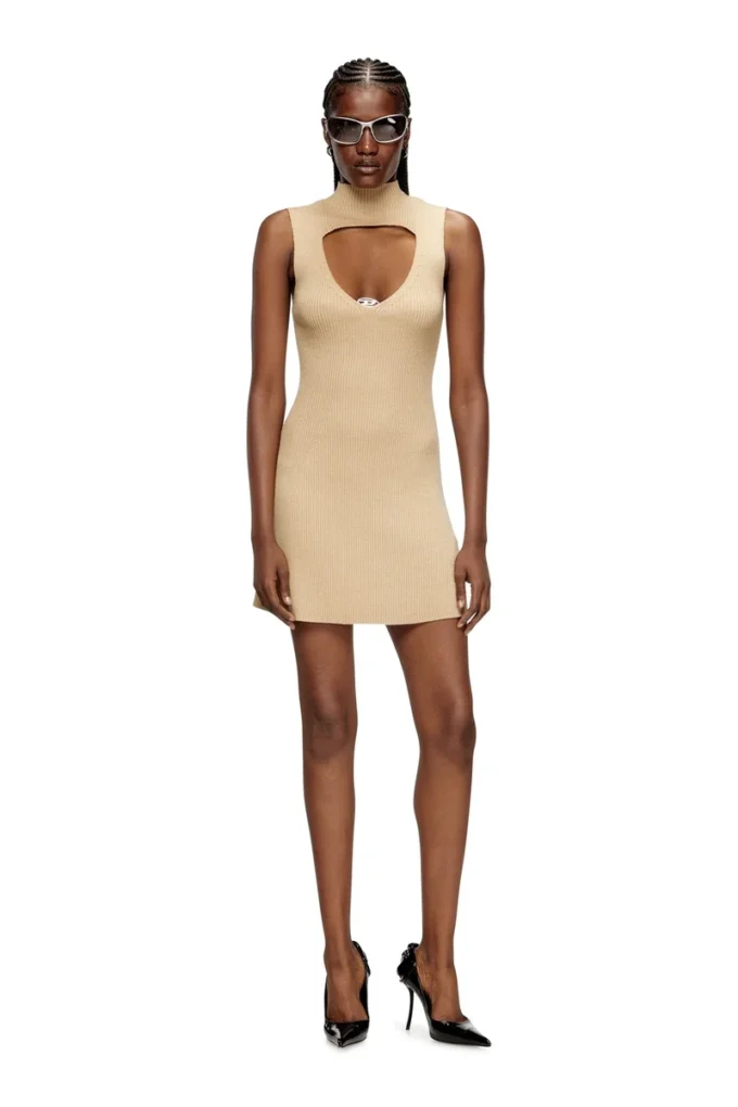 m-oloni-short Mini wool dress with inlay m-oloni-short Mini wool dress with inlay