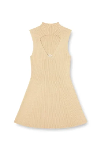m-oloni-short Mini wool dress with inlay