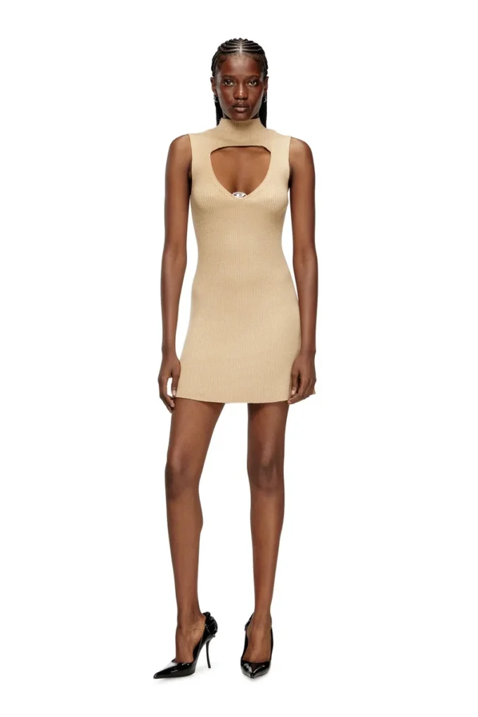 m-oloni-short Mini wool dress with inlay m-oloni-short Mini wool dress with inlay
