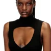 m-oloni-short Mini wool dress with inlay m-oloni-short Mini wool dress with inlay
