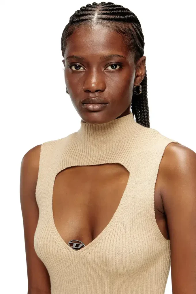 m-oloni-short Mini wool dress with inlay m-oloni-short Mini wool dress with inlay