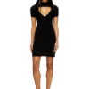 m-olympe Cut-out short dress in ribbed wool knit m-olympe Cut-out short dress in ribbed wool knit