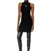 m-onervax Short turtleneck dress in ribbed knit m-onervax Short turtleneck dress in ribbed knit