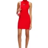 m-onervax Short turtleneck dress in ribbed knit m-onervax Short turtleneck dress in ribbed knit
