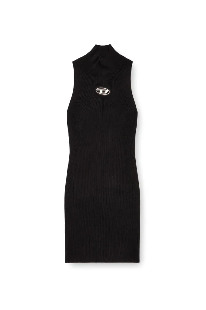 m-onervax Short turtleneck dress in ribbed knit m-onervax Short turtleneck dress in ribbed knit
