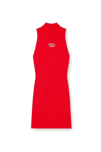 m-onervax Short turtleneck dress in ribbed knit