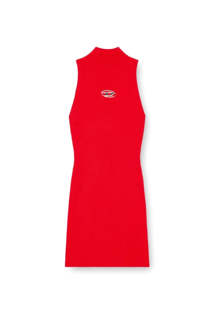 m-onervax Short turtleneck dress in ribbed knit m-onervax Short turtleneck dress in ribbed knit
