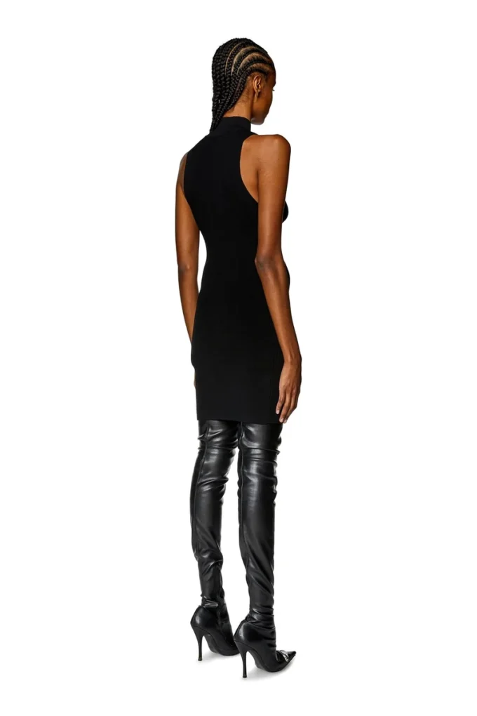 m-onervax Short turtleneck dress in ribbed knit m-onervax Short turtleneck dress in ribbed knit