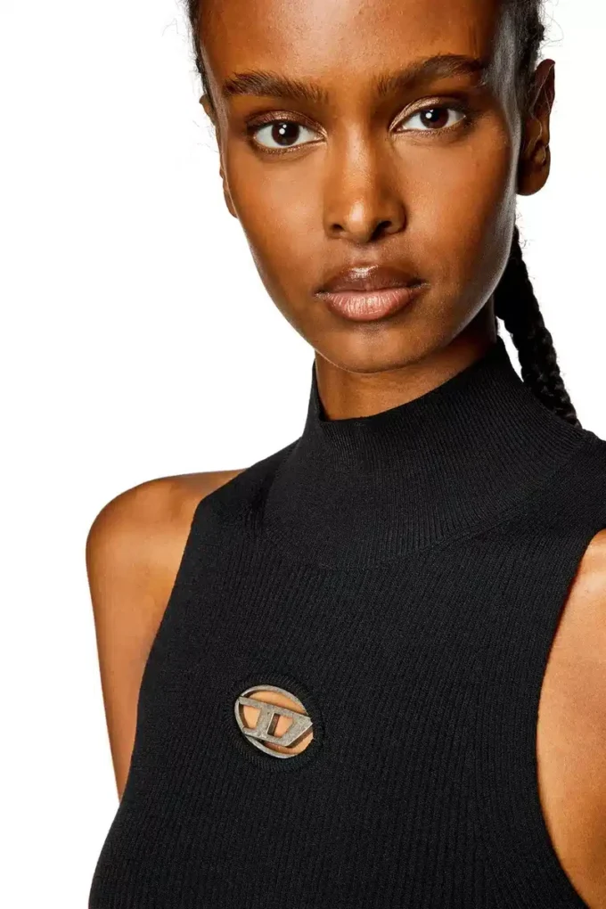 m-onervax Short turtleneck dress in ribbed knit m-onervax Short turtleneck dress in ribbed knit