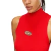 m-onervax Short turtleneck dress in ribbed knit m-onervax Short turtleneck dress in ribbed knit