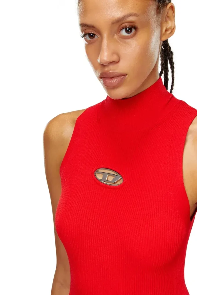 m-onervax Short turtleneck dress in ribbed knit m-onervax Short turtleneck dress in ribbed knit