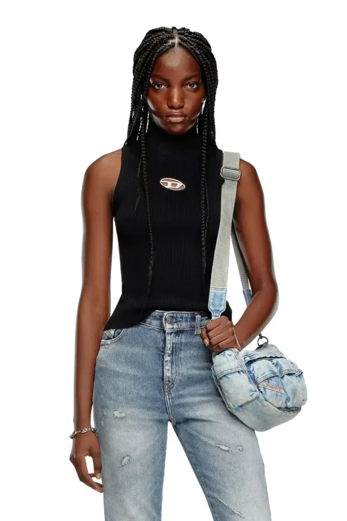 m-onervax-top Ribbed-knit turtleneck top m-onervax-top Ribbed-knit turtleneck top