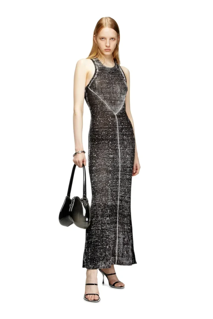 m-rab Linen-knit dress with cut-out logo m-rab Linen-knit dress with cut-out logo