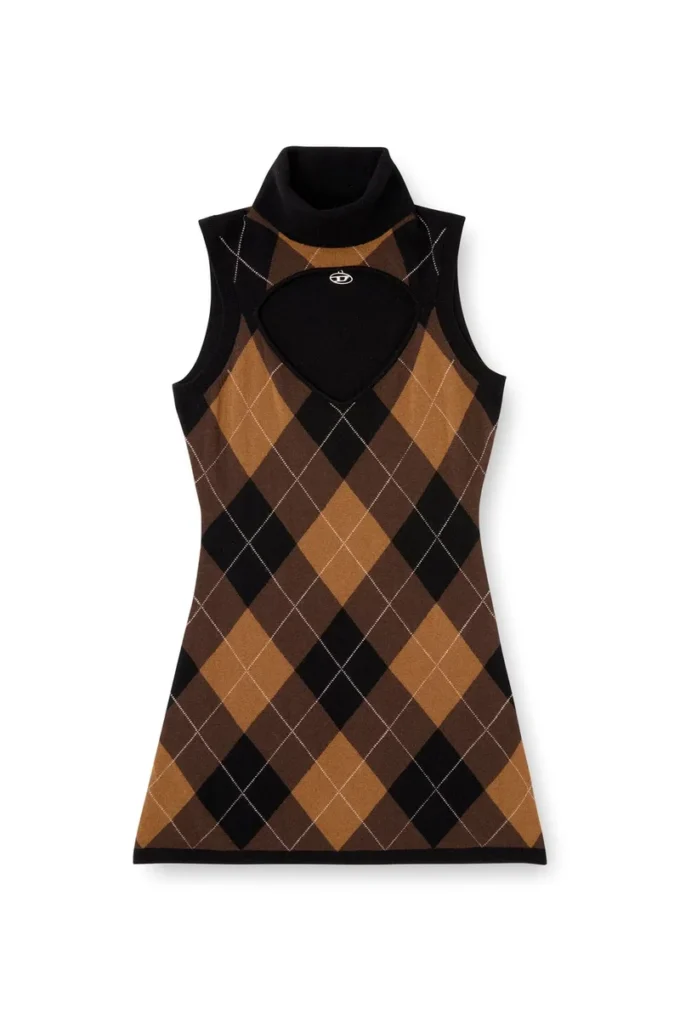 m-romko-dress Wool dress with argyle pattern m-romko-dress Wool dress with argyle pattern