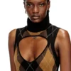 m-romko-dress Wool dress with argyle pattern m-romko-dress Wool dress with argyle pattern