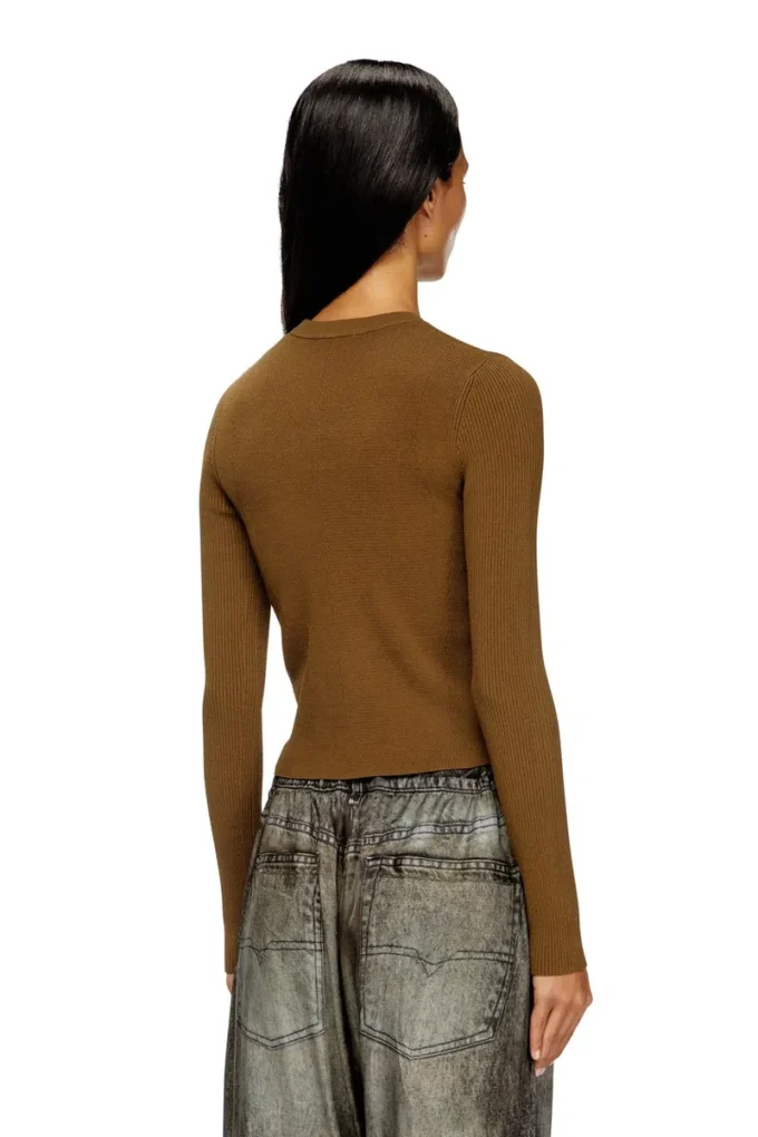 m-valari Rib-knit viscose-blend top with Oval D m-valari Rib-knit viscose-blend top with Oval D