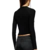 m-valari Rib-knit viscose-blend top with Oval D