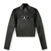m-valari-tn Ribbed-knit turtleneck with shiny effect m-valari-tn Ribbed-knit turtleneck with shiny effect