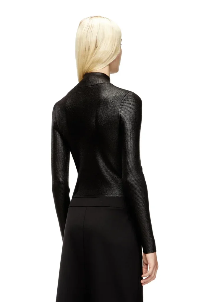 m-valari-tn Ribbed-knit turtleneck with shiny effect m-valari-tn Ribbed-knit turtleneck with shiny effect