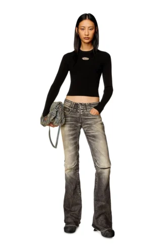 m-valary Ribbed-knit long-sleeve top