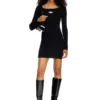 m-vera Off-the-shoulder dress in ribbed knit m-vera Off-the-shoulder dress in ribbed knit