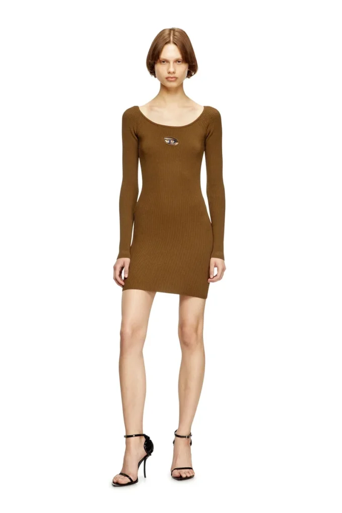 m-vera Off-the-shoulder dress in ribbed knit m-vera Off-the-shoulder dress in ribbed knit
