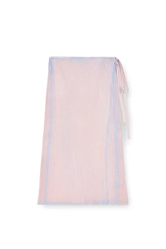 m-vigo Wrap skirt in double-dyed rib-knit