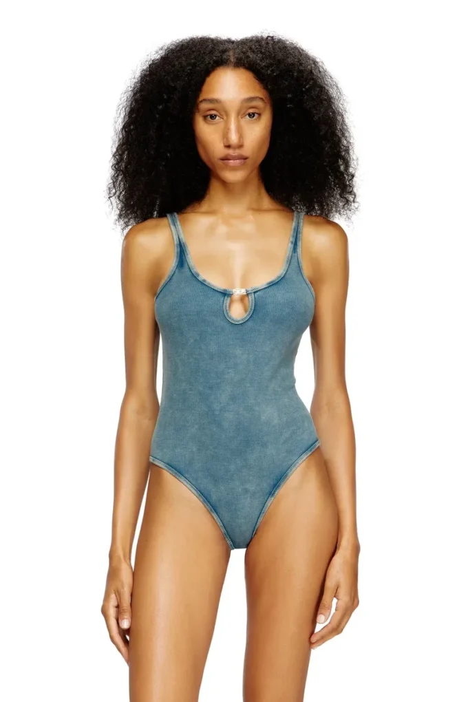 maura-dnm Bodysuit in marble-washed stretch cotton maura-dnm Bodysuit in marble-washed stretch cotton
