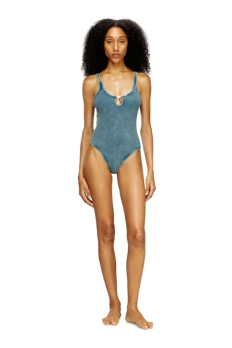 maura-dnm Bodysuit in marble-washed stretch cotton