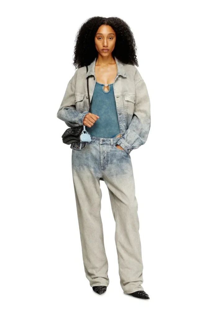 maura-dnm Bodysuit in marble-washed stretch cotton maura-dnm Bodysuit in marble-washed stretch cotton