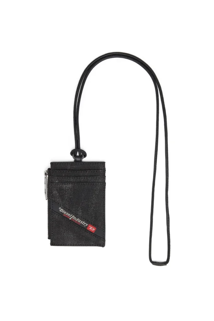 multi-pkts badge holder Denim badge holder with leather details multi-pkts badge holder Denim badge holder with leather details