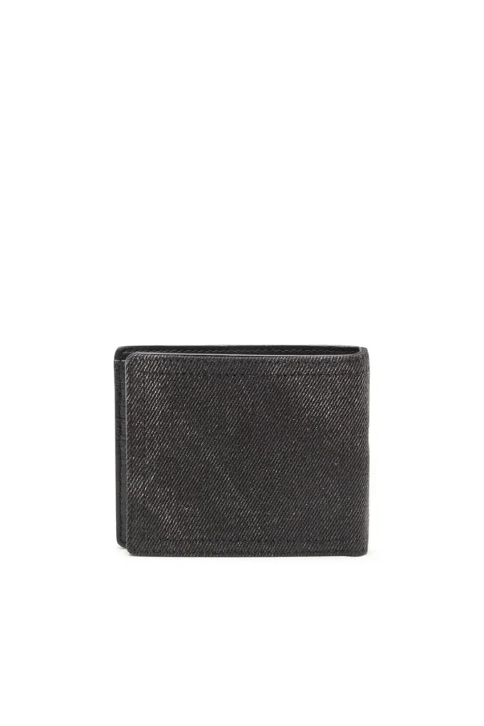 multi-pkts bi fold coin s 3d Denim wallet with logo