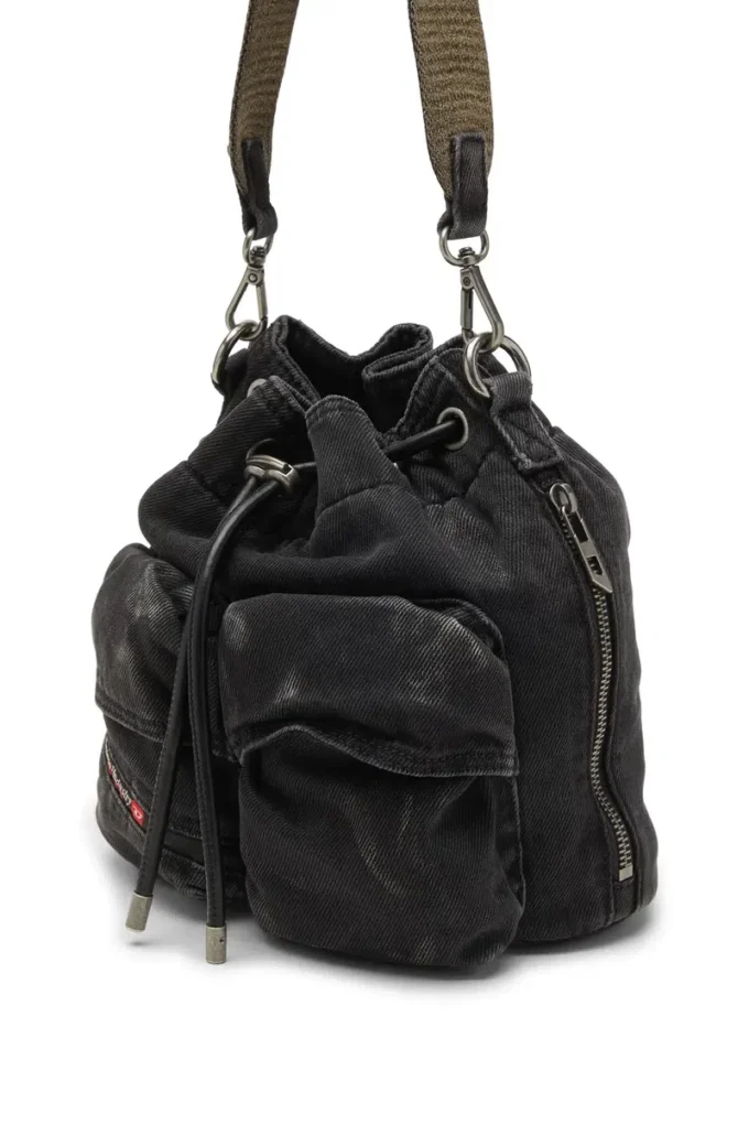 multi-pkts bucket x Multi-Pkts-Multipocket bucket bag in washed denim multi-pkts bucket x Multi-Pkts-Multipocket bucket bag in washed denim