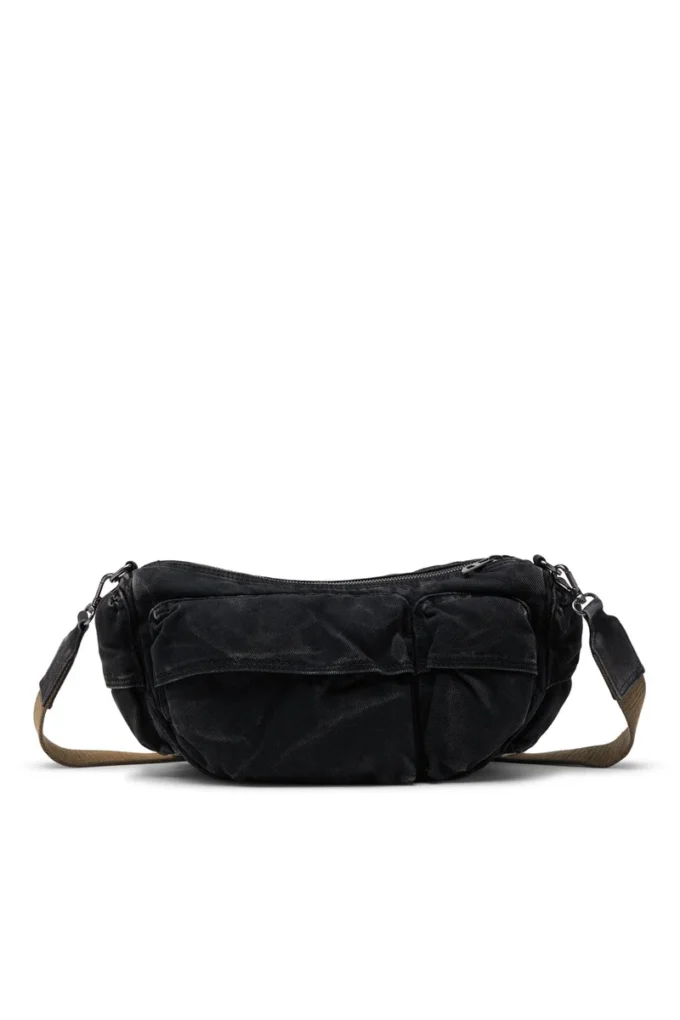multi-pkts shoulder bag x Multi-Pkts-Multipocket bag in washed denim multi-pkts shoulder bag x Multi-Pkts-Multipocket bag in washed denim
