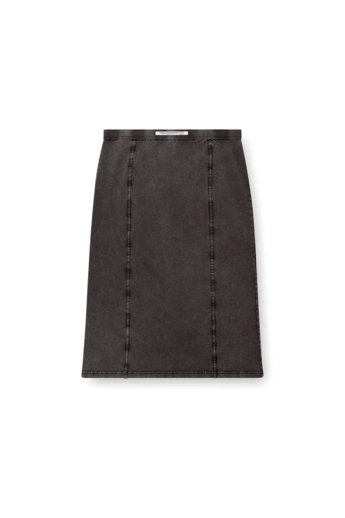 o-allegra Midi skirt with denim effect o-allegra Midi skirt with denim effect
