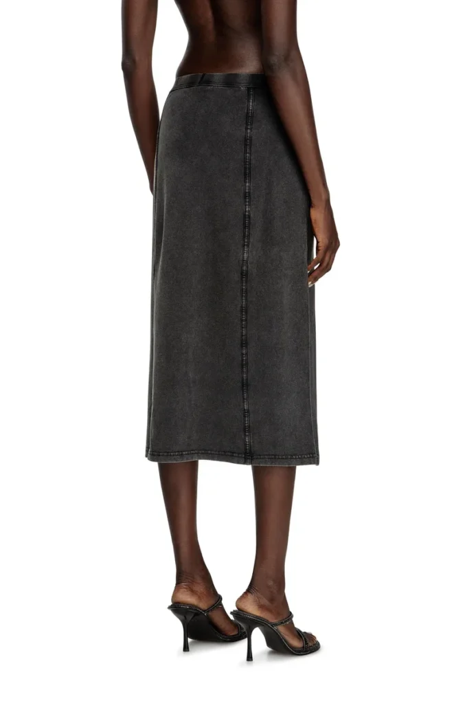 o-allegra Midi skirt with denim effect o-allegra Midi skirt with denim effect