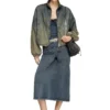 o-alline Midi skirt in denim-look jersey o-alline Midi skirt in denim-look jersey