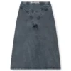 o-alline Midi skirt in denim-look jersey o-alline Midi skirt in denim-look jersey
