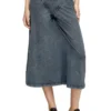 o-alline Midi skirt in denim-look jersey o-alline Midi skirt in denim-look jersey