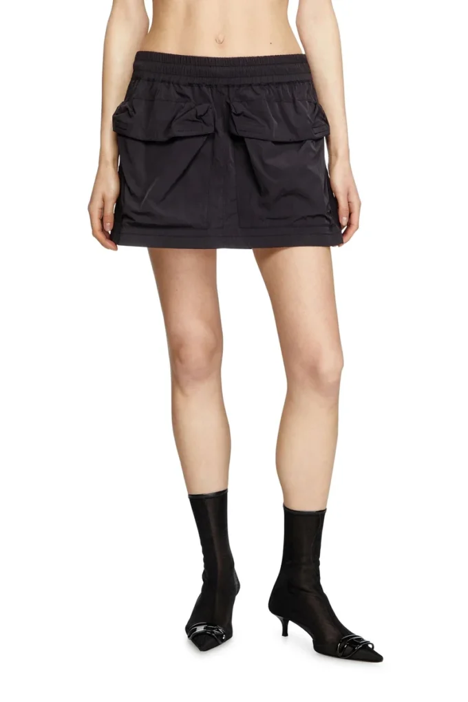 o-cean Crinkled mini skirt with utility pockets o-cean Crinkled mini skirt with utility pockets