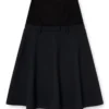 o-grace-bond Drop-waist skirt in neoprene-bonded fabric o-grace-bond Drop-waist skirt in neoprene-bonded fabric
