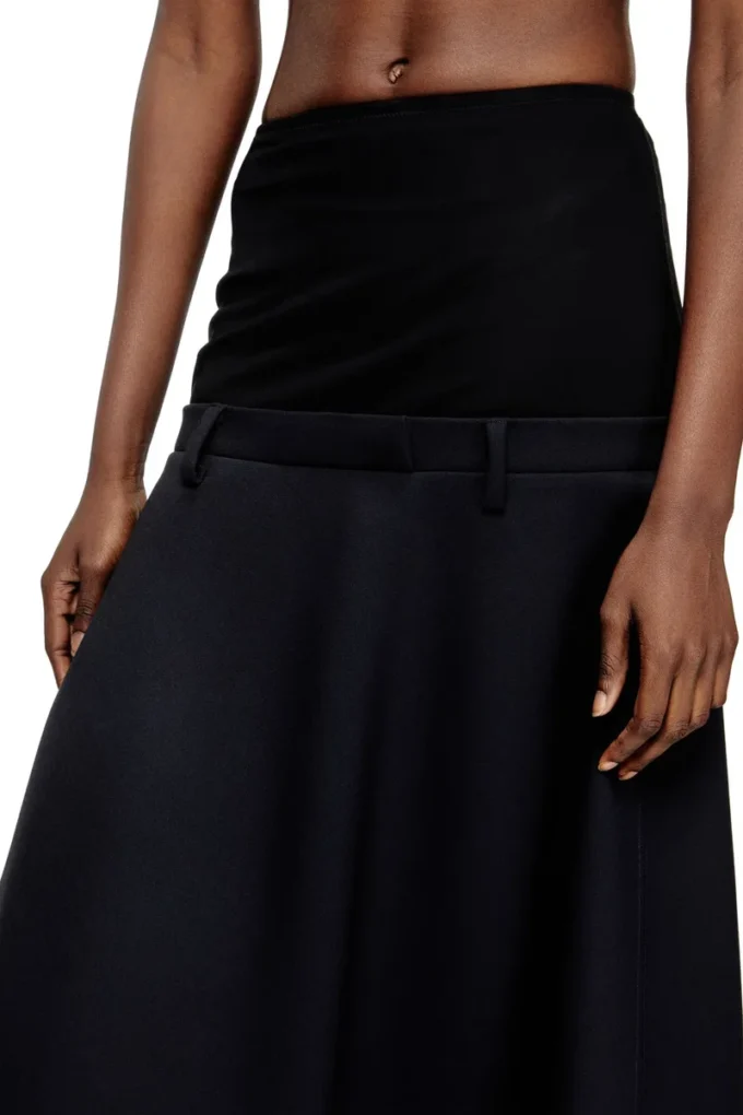o-grace-bond Drop-waist skirt in neoprene-bonded fabric o-grace-bond Drop-waist skirt in neoprene-bonded fabric